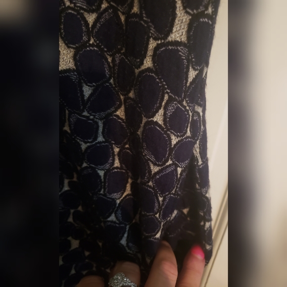 Diane von Furstenberg Navy & Grey Circle Print Sleeveless Shift Dress 2 - Picture 8 of 12